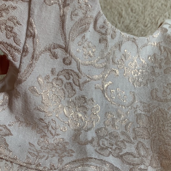 Janie and Jack Floral Jacquard Dress Pink/Rose Gold Dress EUC 6-12M - Picture 6 of 17